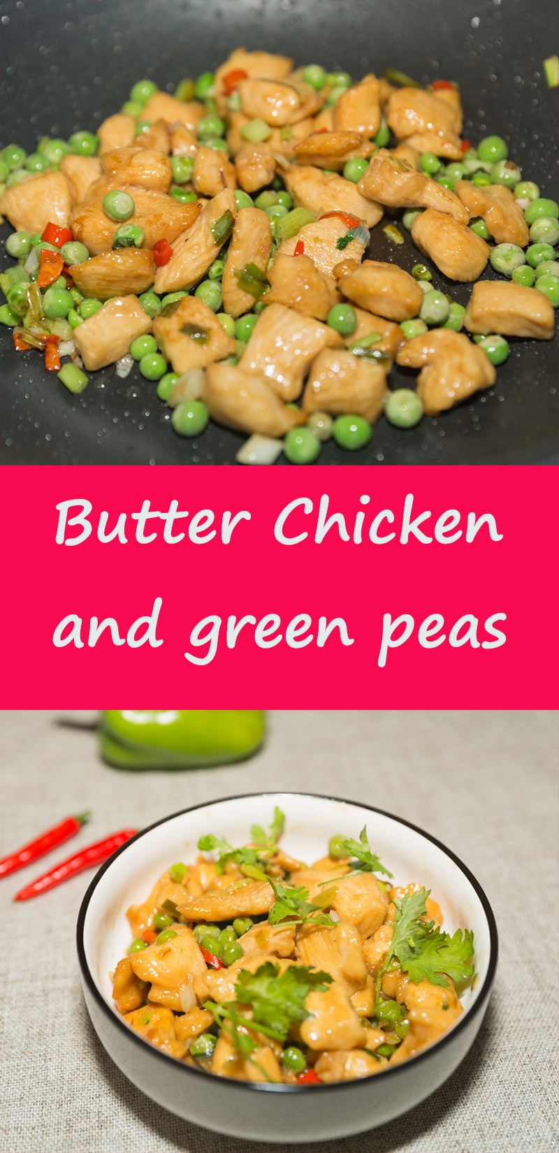 Chicken and green peas