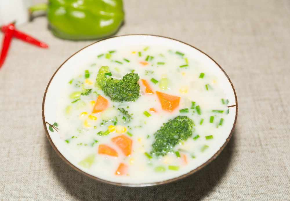 homemade milk vegetable soup