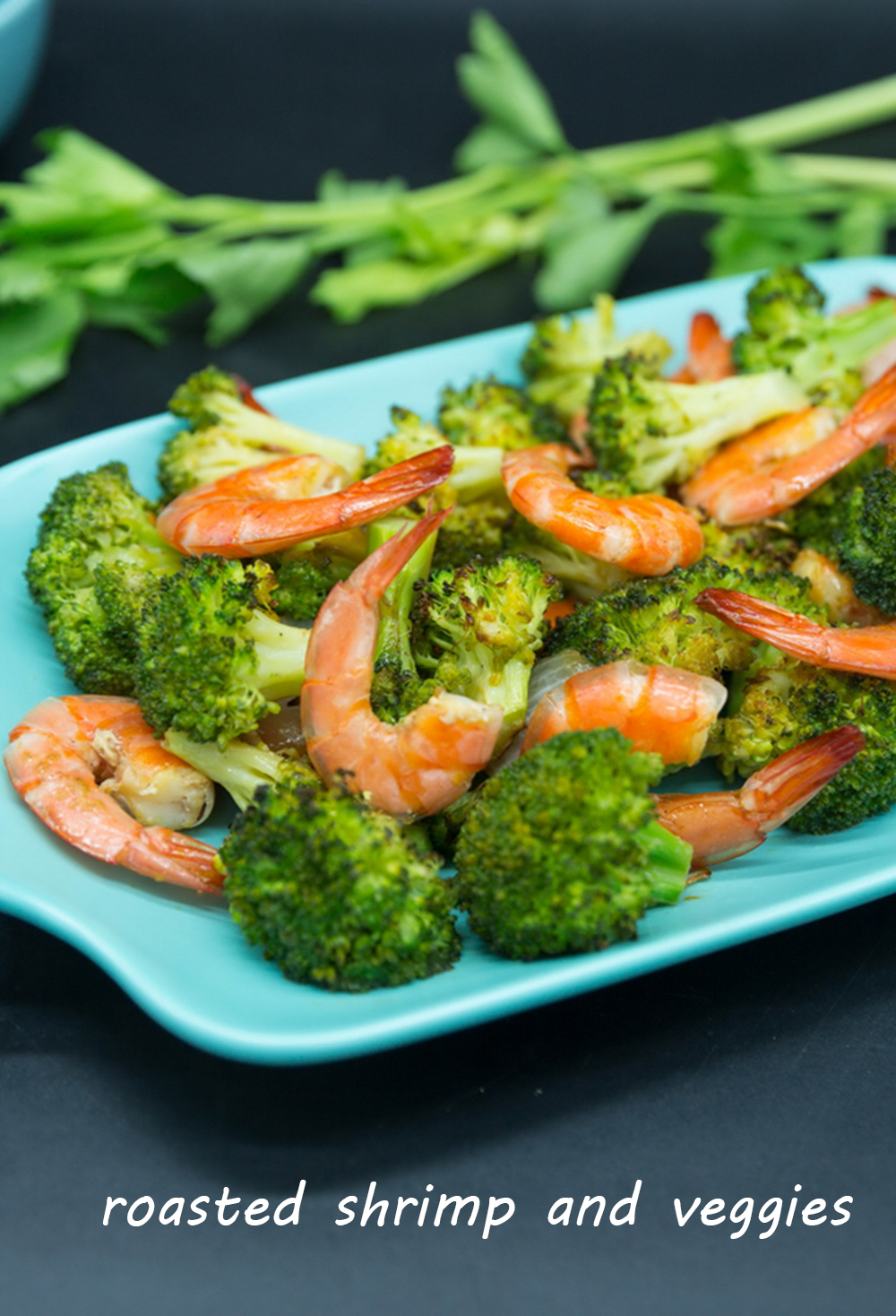 roasted shrimp and veggies