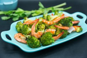 roasted shrimp and veggies